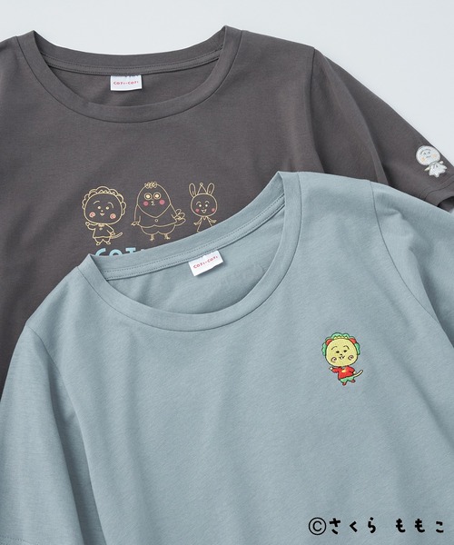 CROSSPLUS ONLINE(クロスプラスオンライン)の「コジコジTシャツ ルームウェア さくら家 ちびまる子ちゃん シンプル(ルームウェア/パジャマ・レディース・チャコールグレー/サーモンピンク/ネイビー/オフホワイト/グレー/グレイッシュブルー・3L/L/M/LL)」の5枚目の写真