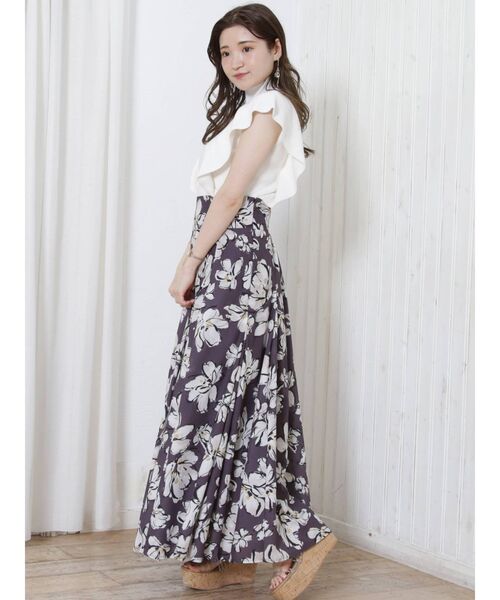 MERCURYDUO（マーキュリーデュオ）の「ラッフルコンパクトモックネックニット（ニット/セーター・レディース・オフホワイト/ブラック/ピンク/ベージュ・FREE）」の19枚目の写真