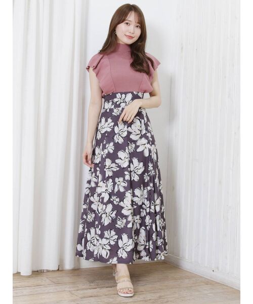 MERCURYDUO（マーキュリーデュオ）の「ラッフルコンパクトモックネックニット（ニット/セーター・レディース・オフホワイト/ブラック/ピンク/ベージュ・FREE）」の6枚目の写真