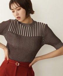 N.（N. Natural Beauty Basic） | ◆配色コンパクトリブニット(ニット/セーター)