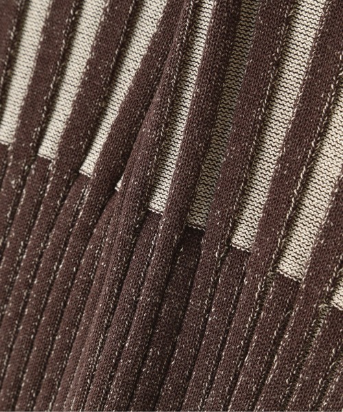 N.(N. Natural Beauty Basic)(エヌエヌナチュラルビューティーベーシック)の「◆配色コンパクトリブニット(ニット/セーター・レディース・パープル/ブラウン/グリーン・MEDIUM)」の17枚目の写真