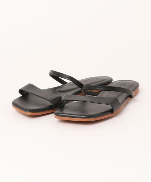 STYLEBLOCK(スタイルブロック)の「シンプルダブルストラップフラットサンダル(サンダル・レディース・ブラック/グリーン/イエロー/ベージュ/グレー・41/39/38/40/37/36)」の6枚目の写真