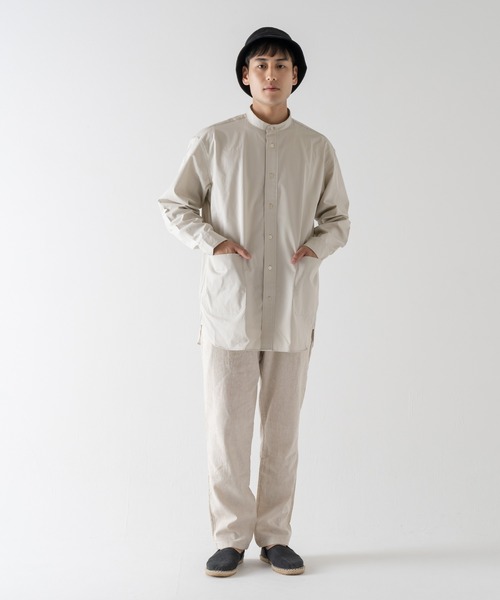 BRICK & SONS（ブリックアンドサンズ）の「VENTILE リラックス バンドカラーシャツ＜スモーキーホワイト＞（シャツ/ブラウス・メンズ・アイボリー・LL/S/M/L）」の20枚目の写真