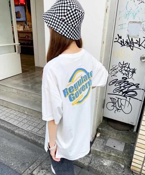 INGNI(イング)の「BACK発泡サークルロゴTシャツ(Tシャツ/カットソー・レディース・ブラック/ブルー/ホワイト×ブルー/ホワイト×イエロー・M)」の10枚目の写真