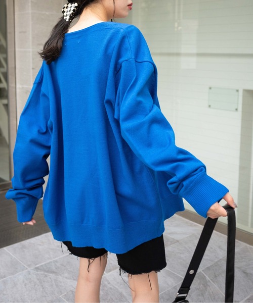 WEGO(ウィゴー)の「WEGO/ドロップショルダーカーディガン(カーディガン/ボレロ・メンズ・ホワイト/ブラック/ダークグリーン/ブラウン/ロイヤルブルー/マスタード・MEDIUM/LARGE/X-LARGE)」の13枚目の写真