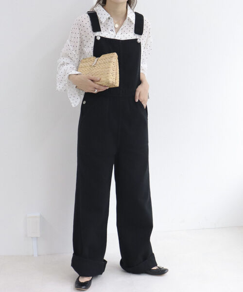 fredy repit(フレディレピ)の「カラーサロペット(サロペット/オーバーオール・レディース・オフホワイト/ブラック/イエロー・38)」の2枚目の写真