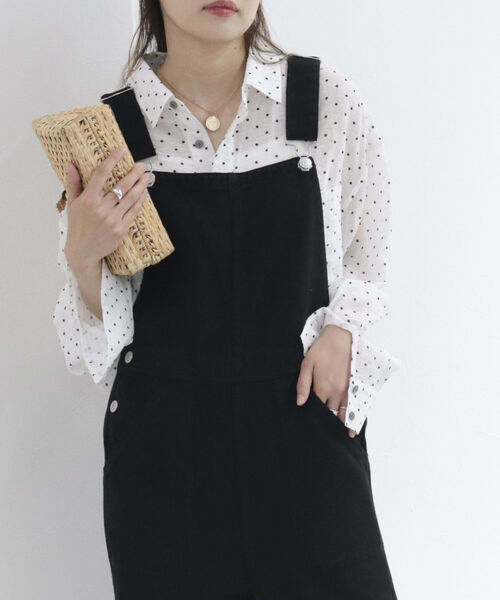 fredy repit(フレディレピ)の「カラーサロペット(サロペット/オーバーオール・レディース・オフホワイト/ブラック/イエロー・38)」の11枚目の写真