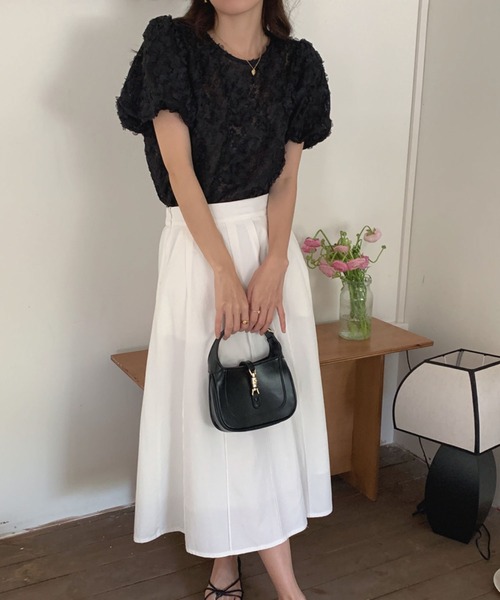 meJane(ミージェーン)の「フラワー刺繍レースボリュームスリーブブラウス(シャツ/ブラウス・レディース・ホワイト/ブラック・FREE)」の11枚目の写真