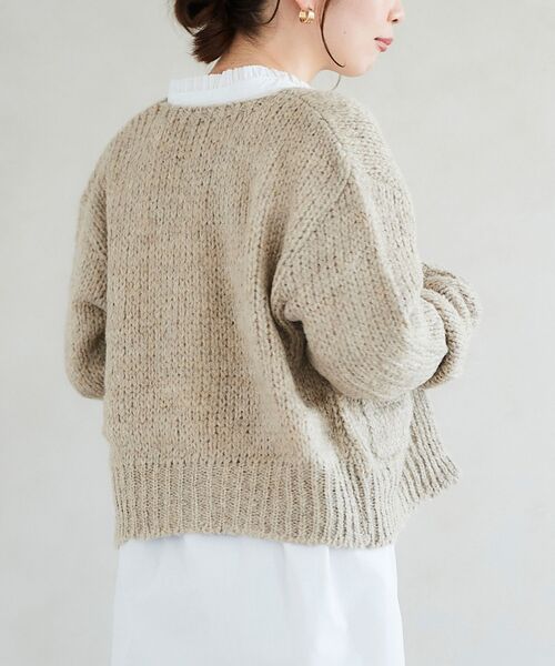 le.coeur blanc(ルクールブラン)の「TRICOTS JEAN MARC カーディガン(カーディガン/ボレロ・レディース・ダークグレー/ベージュ・38)」の9枚目の写真