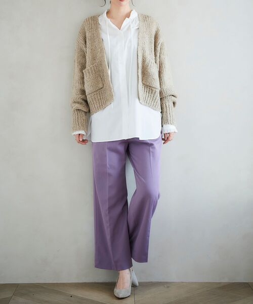 le.coeur blanc(ルクールブラン)の「TRICOTS JEAN MARC カーディガン(カーディガン/ボレロ・レディース・ダークグレー/ベージュ・38)」の13枚目の写真
