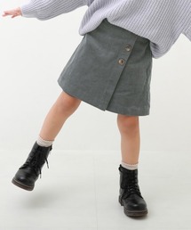 devirock（デビロック）の「ラップスカート風 コーデュロイパンツ（スカート・キッズ）」