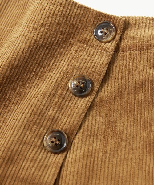 devirock（デビロック）の「ラップスカート風 コーデュロイパンツ（スカート・キッズ・ライトブラウン/バイオレット/チャコール・110cm/100cm/120cm/130cm/140cm/150cm/160cm）」の12枚目の写真