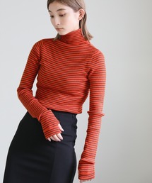select MOCA | 2022 AW タートルネックボーダーリブニット(ニット/セーター)
