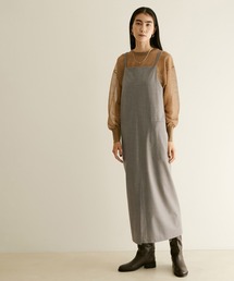 SALON adam et rope'（サロン アダム エ ロペ）の「【サステナブル】【セットアップ対応】GREEN WOOL キャミソールワンピース（ワンピース）」