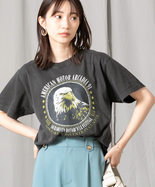GOOD ROCK SPEED(グッドロックスピード)の「HawkプリントTシャツ(Tシャツ/カットソー・レディース・ブラック・FREE)」の16枚目の写真