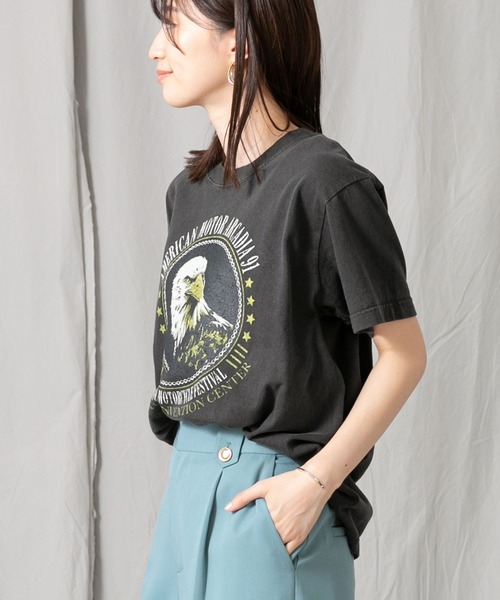 GOOD ROCK SPEED(グッドロックスピード)の「HawkプリントTシャツ(Tシャツ/カットソー・レディース・ブラック・FREE)」の13枚目の写真