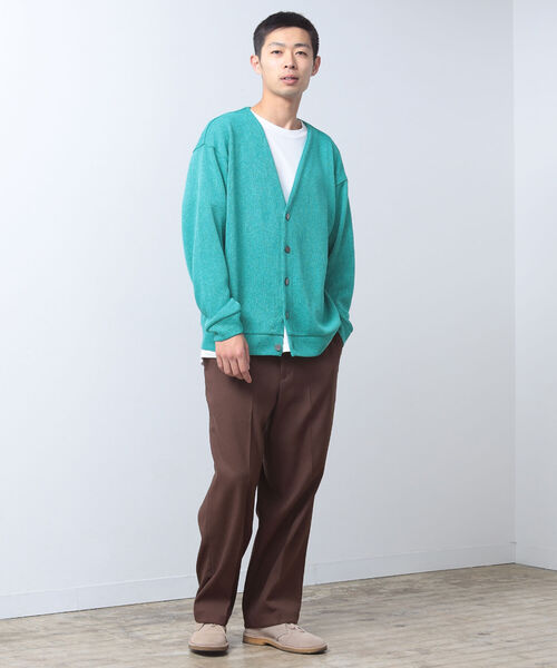 BEAMS(ビームス)の「BEAMS / ポリエステル イージー ニット カーディガン(カーディガン/ボレロ・メンズ・ブラック/ターコイズブルー・XL/S/L/M)」の12枚目の写真