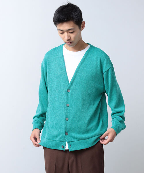 Beams カーディガン Mサイズ BEAMS（ビームス）9ゲージ コットンニット カーディガン（トップス