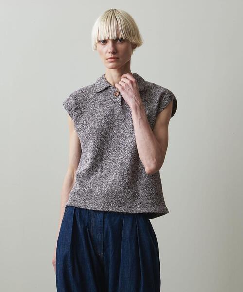 Steven Alan(スティーブンアラン)の「<Steven Alan>SILK COTTON 1BUTTON KNIT PULLOVER/ニット(ニット/セーター・レディース・ケリー/パープル・FREE)」の1枚目の写真