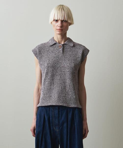 Steven Alan(スティーブンアラン)の「<Steven Alan>SILK COTTON 1BUTTON KNIT PULLOVER/ニット(ニット/セーター・レディース・ケリー/パープル・FREE)」の6枚目の写真