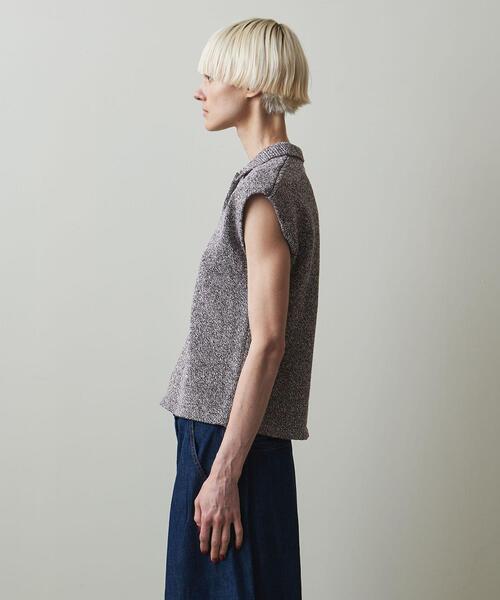 Steven Alan(スティーブンアラン)の「<Steven Alan>SILK COTTON 1BUTTON KNIT PULLOVER/ニット(ニット/セーター・レディース・ケリー/パープル・FREE)」の5枚目の写真