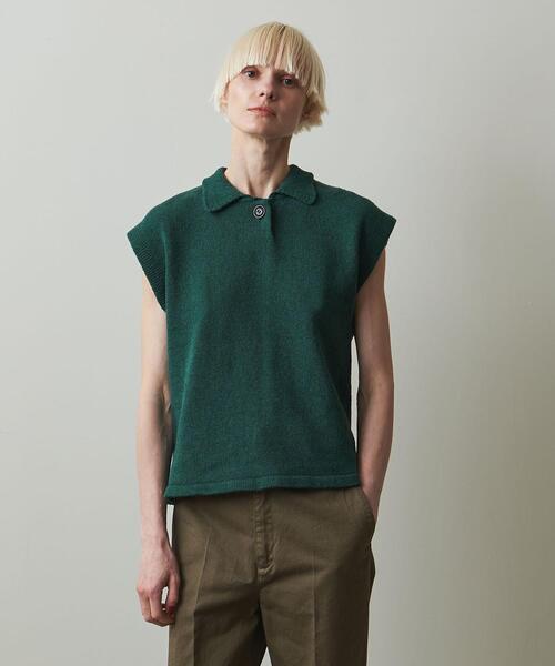 Steven Alan(スティーブンアラン)の「<Steven Alan>SILK COTTON 1BUTTON KNIT PULLOVER/ニット(ニット/セーター・レディース・ケリー/パープル・FREE)」の4枚目の写真