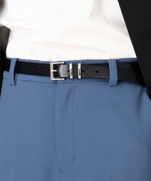 tk.TAKEO KIKUCHI（ティーケータケオキクチ）の「◆シンプルナローレザーベルト（ベルト・メンズ・ブラック/ブラック系3・00）」の5枚目の写真