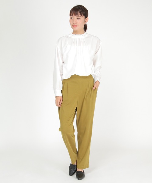 ikka(イッカ)の「襟フリル2WAYブラウス(シャツ/ブラウス・レディース・チャコールグレー/ダークグリーン/オフホワイト/その他1・S/M/L)」の5枚目の写真
