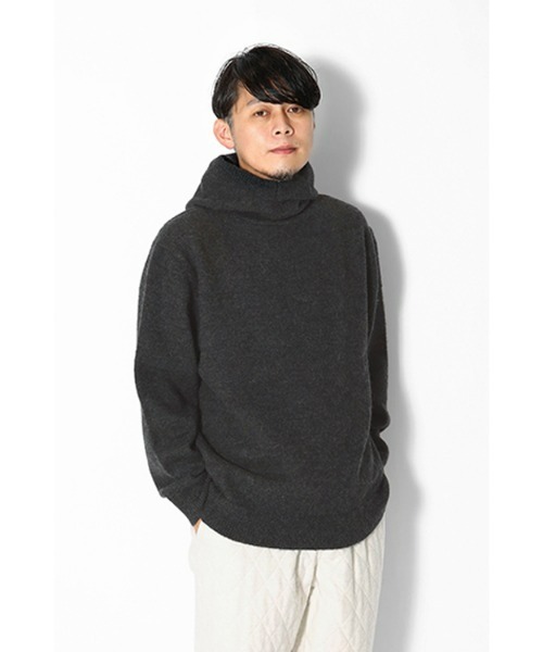 Snow Peak（スノーピーク）の「Shetland Wool Knit Parka（ニット/セーター・メンズ・マスタード/グレー/ブラウン・X-LARGE/MEDIUM/LARGE/SMALL/1）」の5枚目の写真