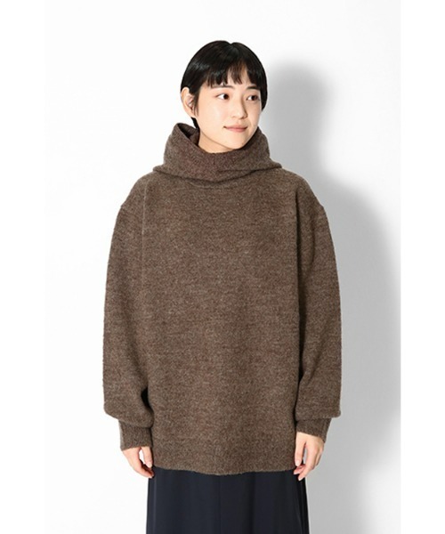 Snow Peak（スノーピーク）の「Shetland Wool Knit Parka（ニット/セーター・メンズ・マスタード/グレー/ブラウン・X-LARGE/MEDIUM/LARGE/SMALL/1）」の6枚目の写真
