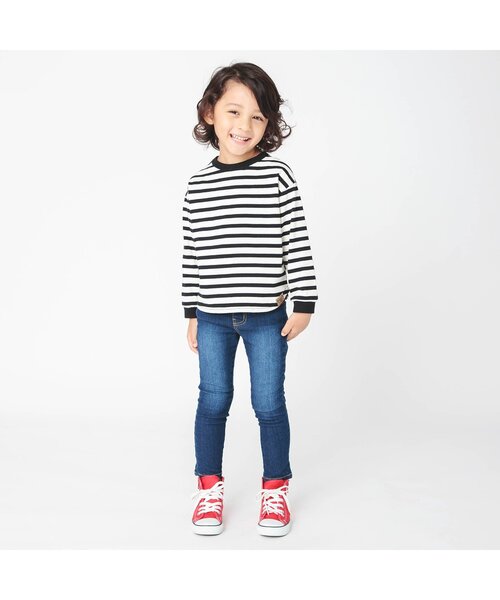 BREEZE（ブリーズ）の「【どっちも正解】DAISUKI 総柄ロンT（Tシャツ/カットソー・キッズ・ブラック/チャコール/グリーン/キナリ/レインボー/レッド・80/90/100/110/120/130/140）」の7枚目の写真