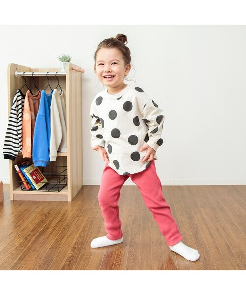 BREEZE（ブリーズ）の「【どっちも正解】DAISUKI 総柄ロンT（Tシャツ/カットソー・キッズ・ブラック/チャコール/グリーン/キナリ/レインボー/レッド・80/90/100/110/120/130/140）」の15枚目の写真