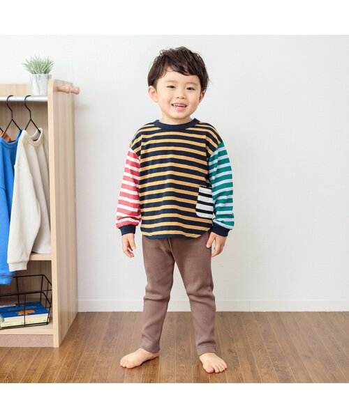 BREEZE（ブリーズ）の「【どっちも正解】DAISUKI 総柄ロンT（Tシャツ/カットソー・キッズ・ブラック/チャコール/グリーン/キナリ/レインボー/レッド・80/90/100/110/120/130/140）」の17枚目の写真