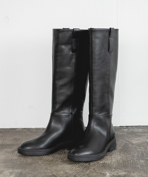 A part by（アパートバイ）の「ストレートロングブーツ 122535（ブーツ・レディース・ブラック/カーキ・MEDIUM/LARGE）」の5枚目の写真