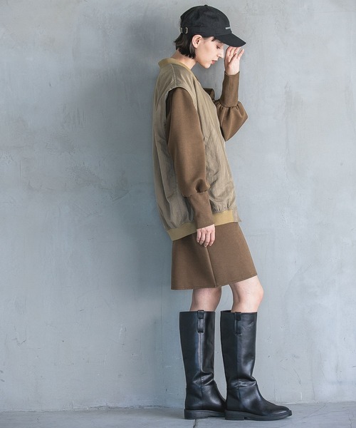 A part by（アパートバイ）の「ストレートロングブーツ 122535（ブーツ・レディース・ブラック/カーキ・MEDIUM/LARGE）」の19枚目の写真