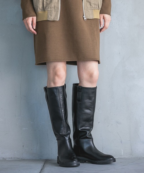 A part by（アパートバイ）の「ストレートロングブーツ 122535（ブーツ・レディース・ブラック/カーキ・MEDIUM/LARGE）」の11枚目の写真