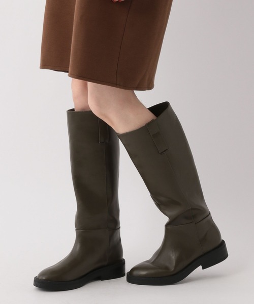 A part by（アパートバイ）の「ストレートロングブーツ 122535（ブーツ・レディース・ブラック/カーキ・MEDIUM/LARGE）」の6枚目の写真