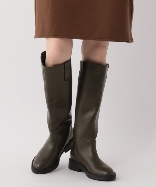 A part by（アパートバイ）の「ストレートロングブーツ 122535（ブーツ・レディース・ブラック/カーキ・MEDIUM/LARGE）」の9枚目の写真