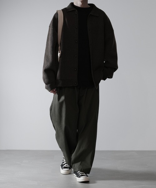 RUUBON(ルーボン)の「【RUUBON】melange knit collar cardigan / メランジニット カラーカーディガン(カーディガン/ボレロ・メンズ・ブラウン/ダークグレー・S/M/L)」の19枚目の写真