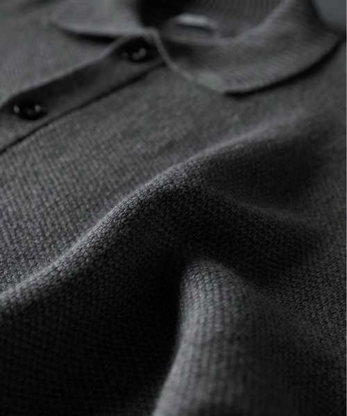 RUUBON(ルーボン)の「【RUUBON】melange knit collar cardigan / メランジニット カラーカーディガン(カーディガン/ボレロ・メンズ・ブラウン/ダークグレー・S/M/L)」の6枚目の写真