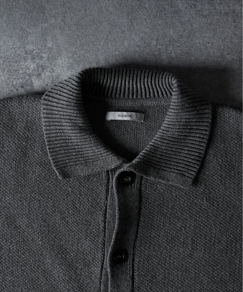 RUUBON(ルーボン)の「【RUUBON】melange knit collar cardigan / メランジニット カラーカーディガン(カーディガン/ボレロ・メンズ・ブラウン/ダークグレー・S/M/L)」の4枚目の写真