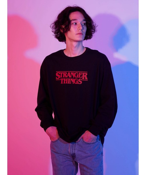 Green　Parks（グリーンパークス）の「【UNISEX】■STRANGER THINGS Stained Glass（Tシャツ/カットソー・レディース・ブラック・FREE）」の5枚目の写真