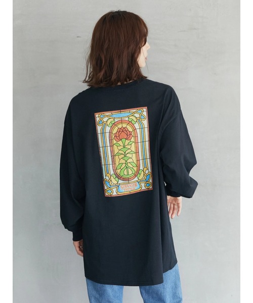 Green　Parks（グリーンパークス）の「【UNISEX】■STRANGER THINGS Stained Glass（Tシャツ/カットソー・レディース・ブラック・FREE）」の11枚目の写真
