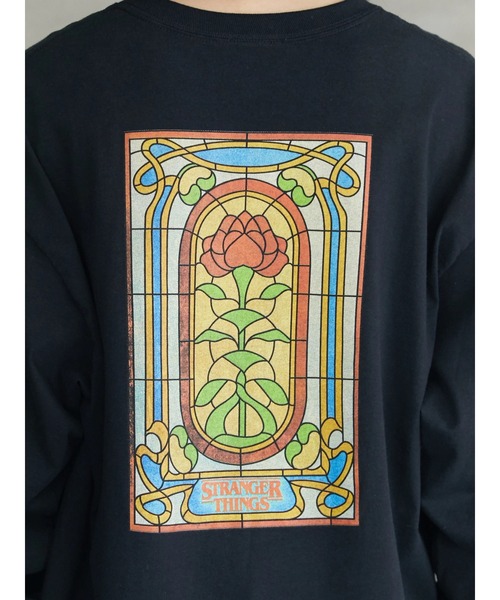 Green　Parks（グリーンパークス）の「【UNISEX】■STRANGER THINGS Stained Glass（Tシャツ/カットソー・レディース・ブラック・FREE）」の13枚目の写真