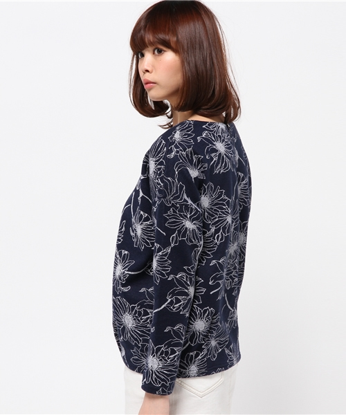 OUTLET（アウトレット）の「【Discoat】起毛発泡Ptショート丈（Tシャツ/カットソー・レディース・グレー/ネイビー・FREE）」の4枚目の写真