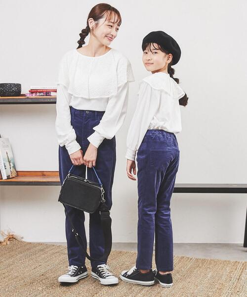 coen（コーエン）の「レースビッグカラーロングスリーブTシャツ（Tシャツ/カットソー・レディース・ホワイト/ブラック・M/L）」の12枚目の写真