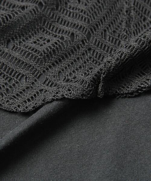 coen（コーエン）の「レースビッグカラーロングスリーブTシャツ（Tシャツ/カットソー・レディース・ホワイト/ブラック・M/L）」の14枚目の写真