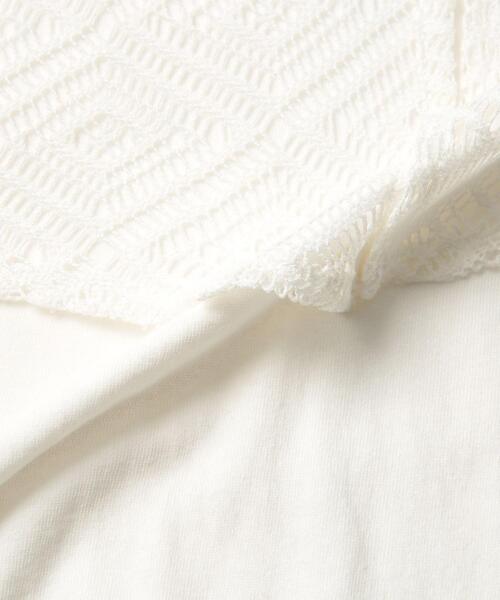 coen（コーエン）の「レースビッグカラーロングスリーブTシャツ（Tシャツ/カットソー・レディース・ホワイト/ブラック・M/L）」の15枚目の写真