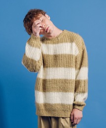 ONCILY | BRUSHED BORDER KNIT / ブラッシュドボーダーニット(ニット/セーター)