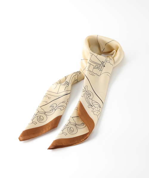 B.C STOCK（ベーセーストック）の「センガガラスカーフ（ストール/ショール・レディース・ベージュ/カーキ・FREE）」の2枚目の写真